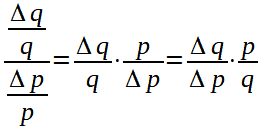 Formula dell'elasticità della domanda rispetto al prezzo