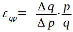 Formula dell'elasticità della domanda